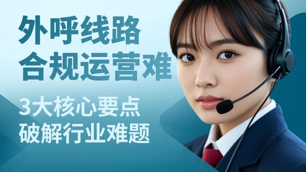 外呼线路合规运营难？3大核心要点破解行业难题?