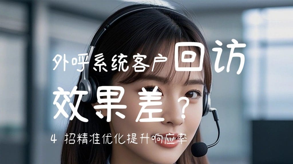 外呼系统客户回访效果差？4 招精准优化提升响应率