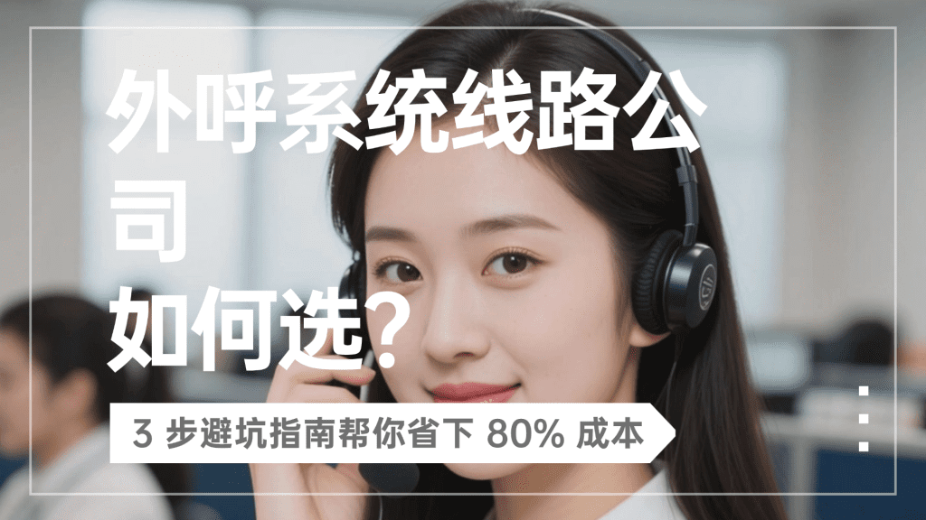 外呼系统线路公司如何?。? 步避坑指南帮你省下 80% 成本