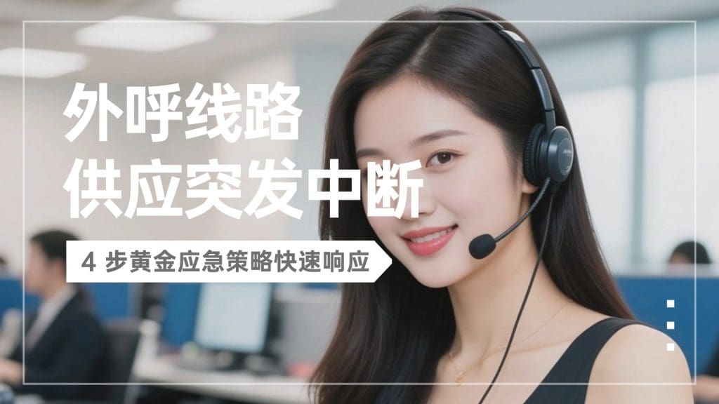 外呼线路供应突发中断？4 步黄金应急策略快速响应?